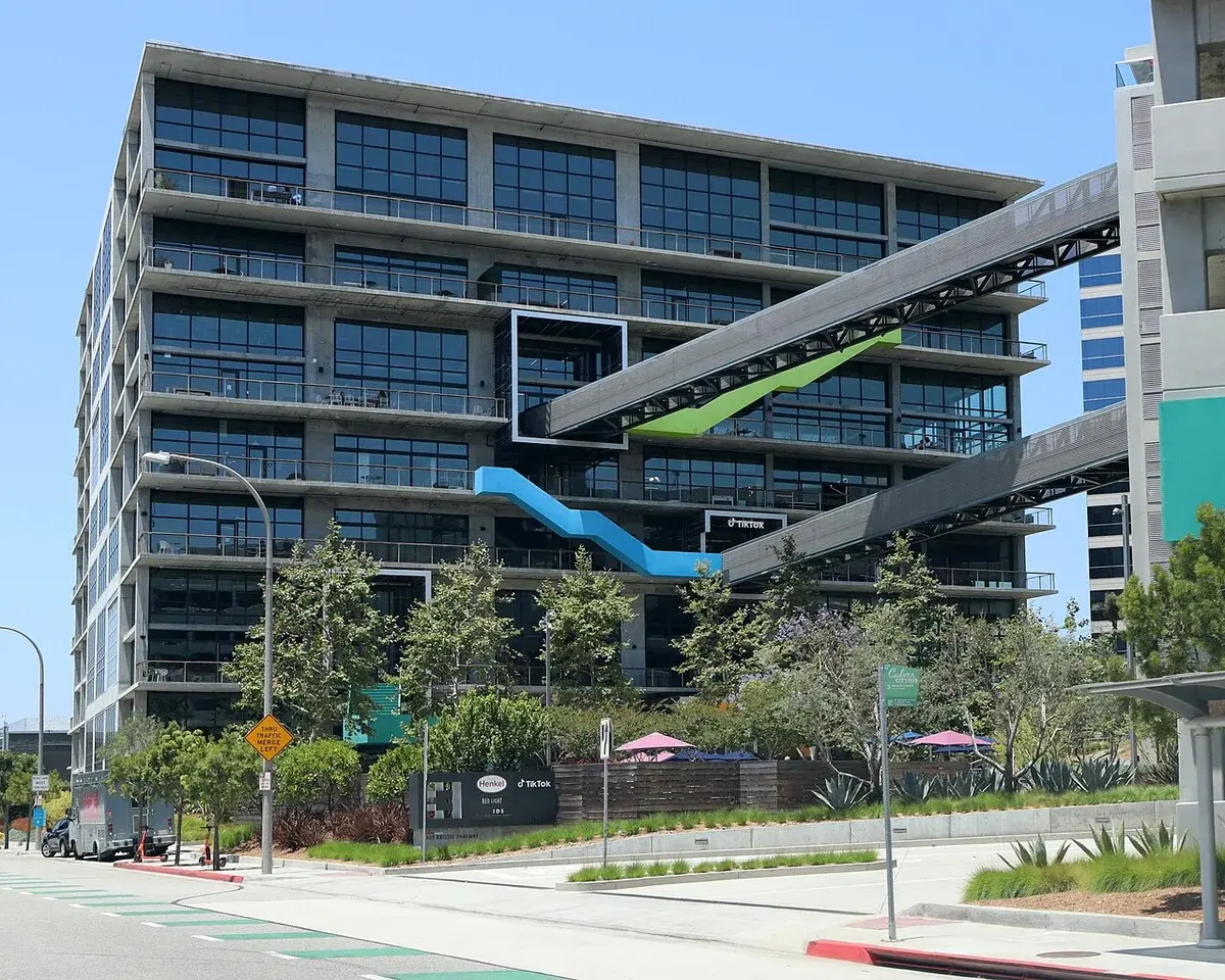 TikTok headquarters building in Culver City, California.