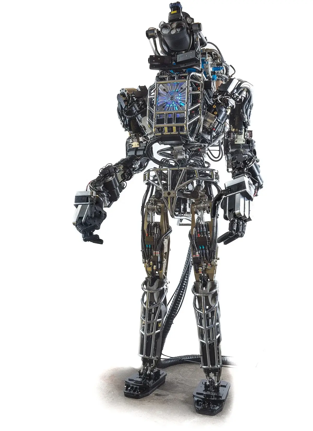 Front view of the Atlas humanoid robot.