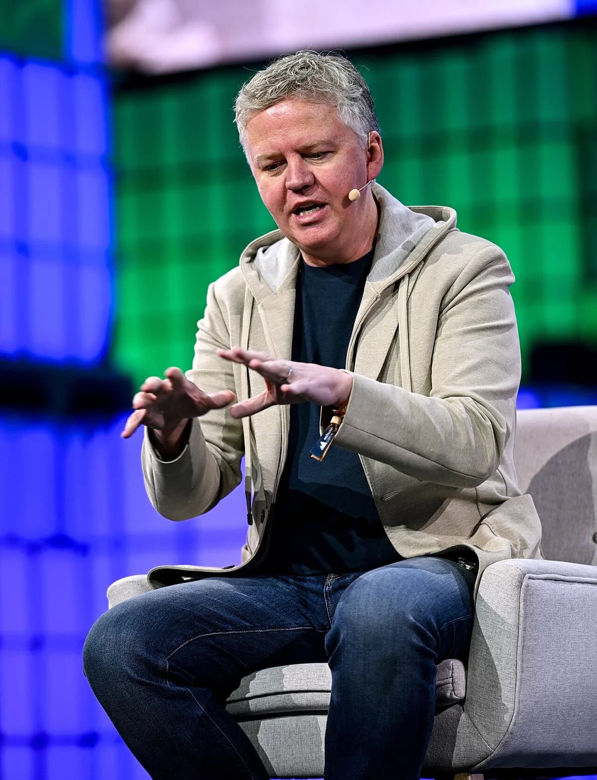 Matthew Prince speaking on stage at Web Summit 2025.